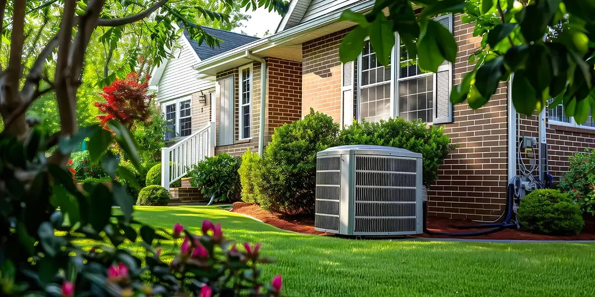 a homeowner oversees the installation of a hvac unit